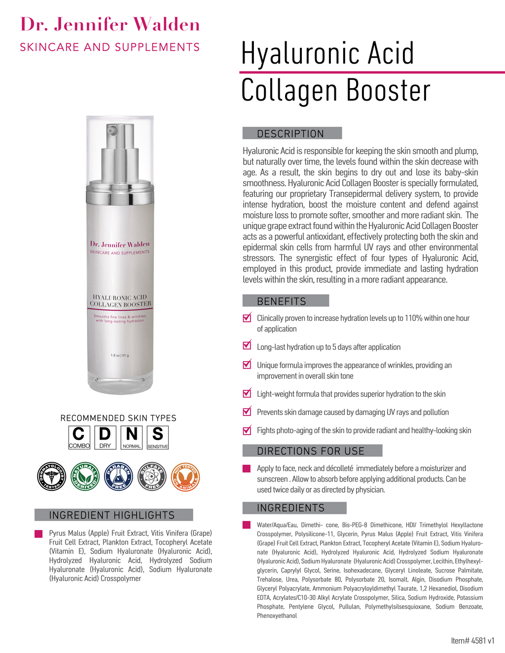 HYALURONIC ACID COLLAGEN BOOSTER