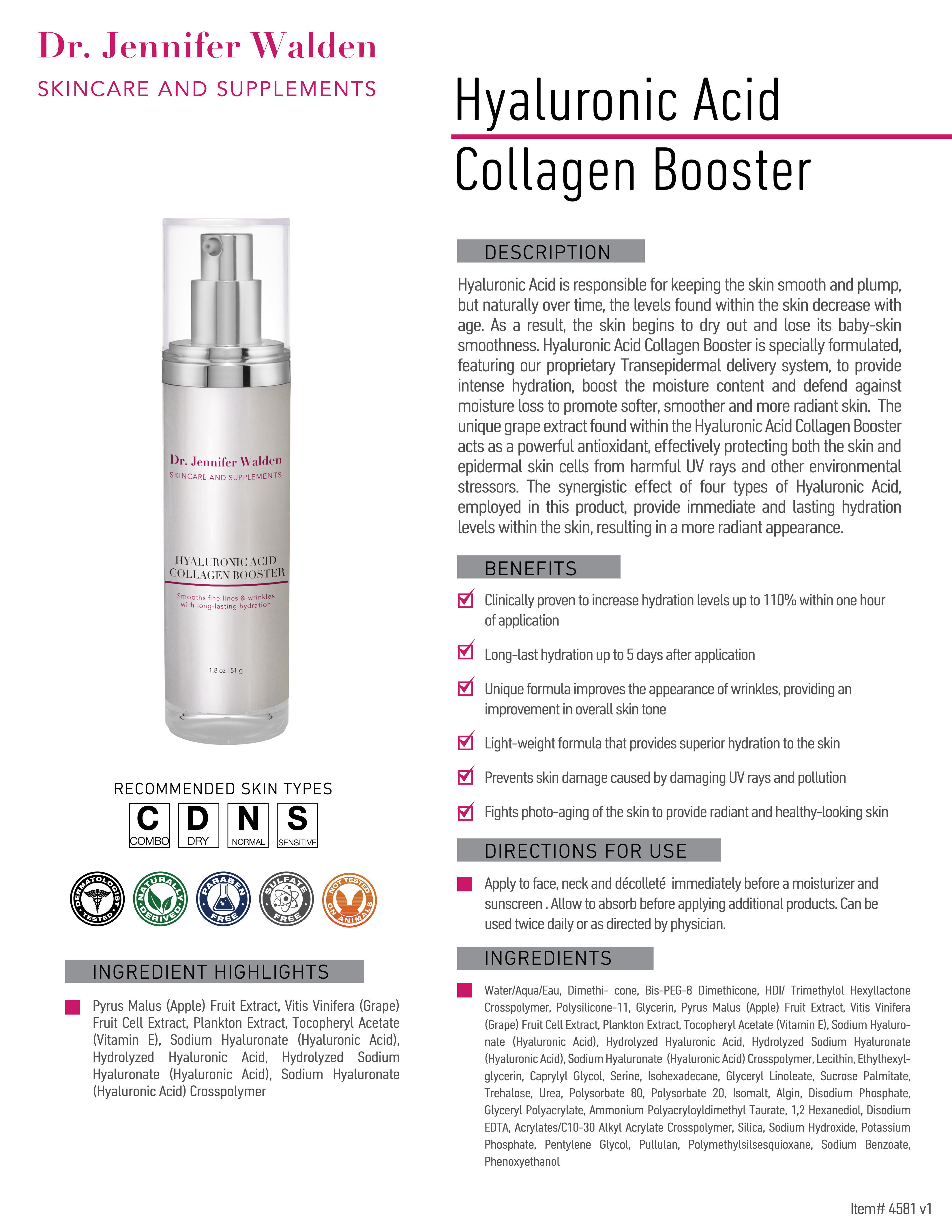 HYALURONIC ACID COLLAGEN BOOSTER